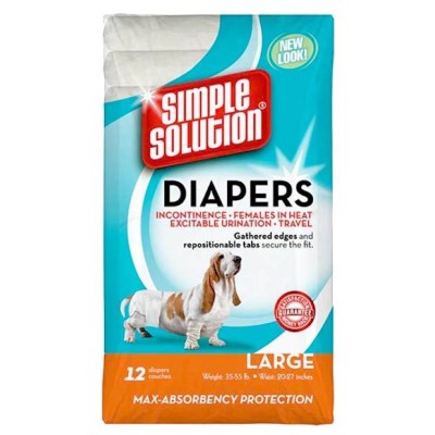 Simple Solution Dog Disposable Large Diaper 
